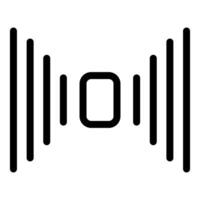 negro icono de un sonido ola en blanco antecedentes vector