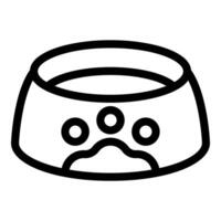 sencillo línea dibujo de un vacío mascota comida bol, adecuado para varios diseño propósitos vector