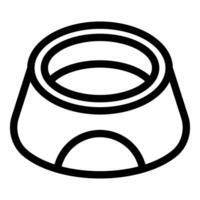 Black and white line art of a bowl vector