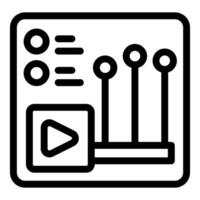 Digital media control panel icon vector