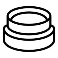 Minimalist line art database icon vector