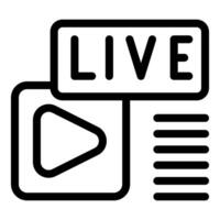 Live streaming icon illustration vector