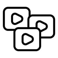 Abstract geometric play buttons design vector