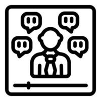 Customer service icon with speech bubbles vector