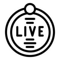 Black and white icon for live broadcast, suitable for web and app interfaces vector