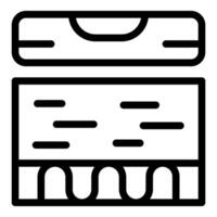 Black and white storefront icon vector