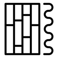 Abstract chocolate bar and wavy lines icon vector