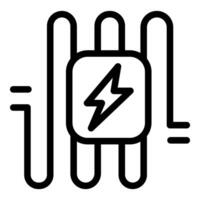 Electric battery charging icon illustration vector