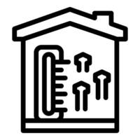 Smart home temperature control icon vector