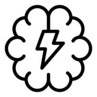 Brainstorming concept with lightning bolt vector
