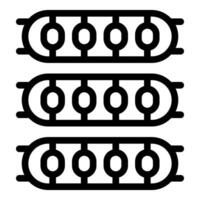 Black and white digital illustration of cylindrical objects vector