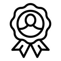 Simple line art of a certification badge vector