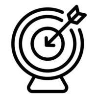 Bullseye target with dart icon vector