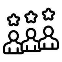 Customer rating icon with stars and users vector