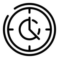 Minimalist timer icon in line art style vector