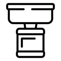 Black and white line art of camera tripod vector