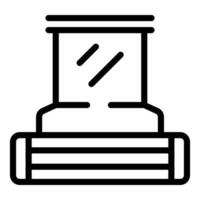 Line art of a traditional ink bottle, suitable for various design projects vector