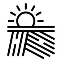Sunrise icon with linear design vector
