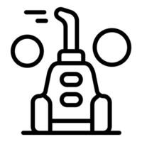 Line art of a retro space rocket vector