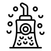 Hand sanitizer line art icon vector