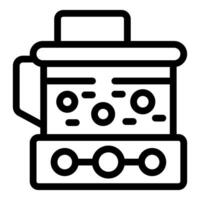 Black and white icon of a copy machine vector