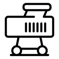 Flat design icon of document shredder vector