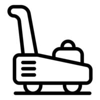 Flat design icon of a lawn mower vector