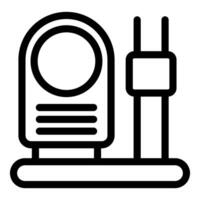 Electric car charging station icon vector