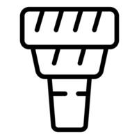 Flashlight icon illustration in black and white vector