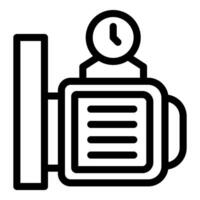 News reporter icon with microphone and broadcast timer vector
