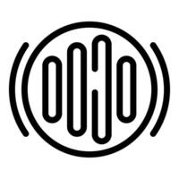 Bold circular sound wave icon vector