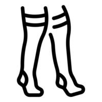 Simplified line art of human legs vector