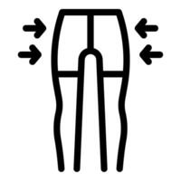 Weight loss icon with thinning waistline vector