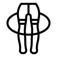 Back view of human torso icon vector