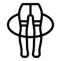 Back view of human torso icon vector
