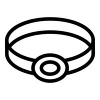 Minimalistic line art of a headband accessory vector