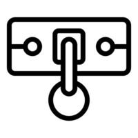 Black and white line art of a bubble level vector