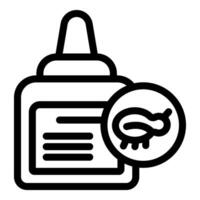 Glue bottle icon with cut line indicator vector
