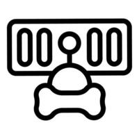 Retro space invader alien icon vector