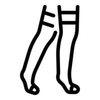 Line art illustration of compression socks vector