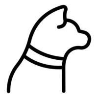 Minimalist line art of a dog vector