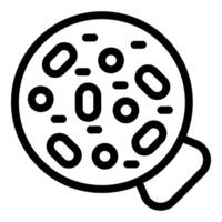 bacteriano cultura petri plato icono vector