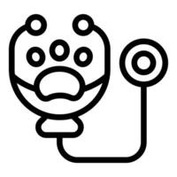 Stethoscope and heart icon outline vector