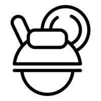 Outline drawing of a baby pacifier vector