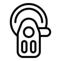 Simple black and white illustration of a wireless headphone for design and multimedia use vector