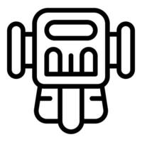 Space robot icon line art vector