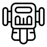 Space robot icon line art vector