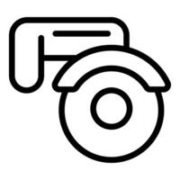 negro y blanco seguridad cámara icono vector