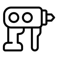 Outlined icon of a robot vector