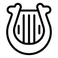 Black lyre icon on white background vector